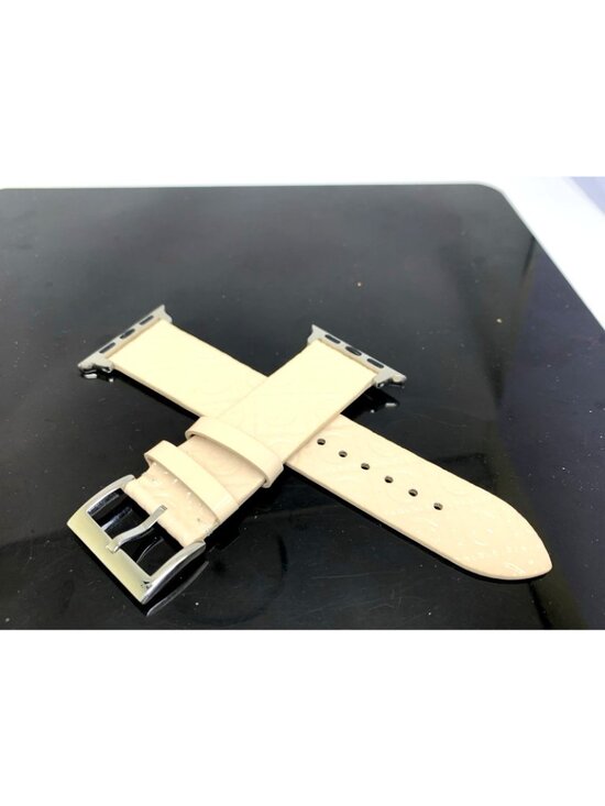 Tory Burch Apple Watch Band Case Size 38/40mm Cream Leather Strap main image 9